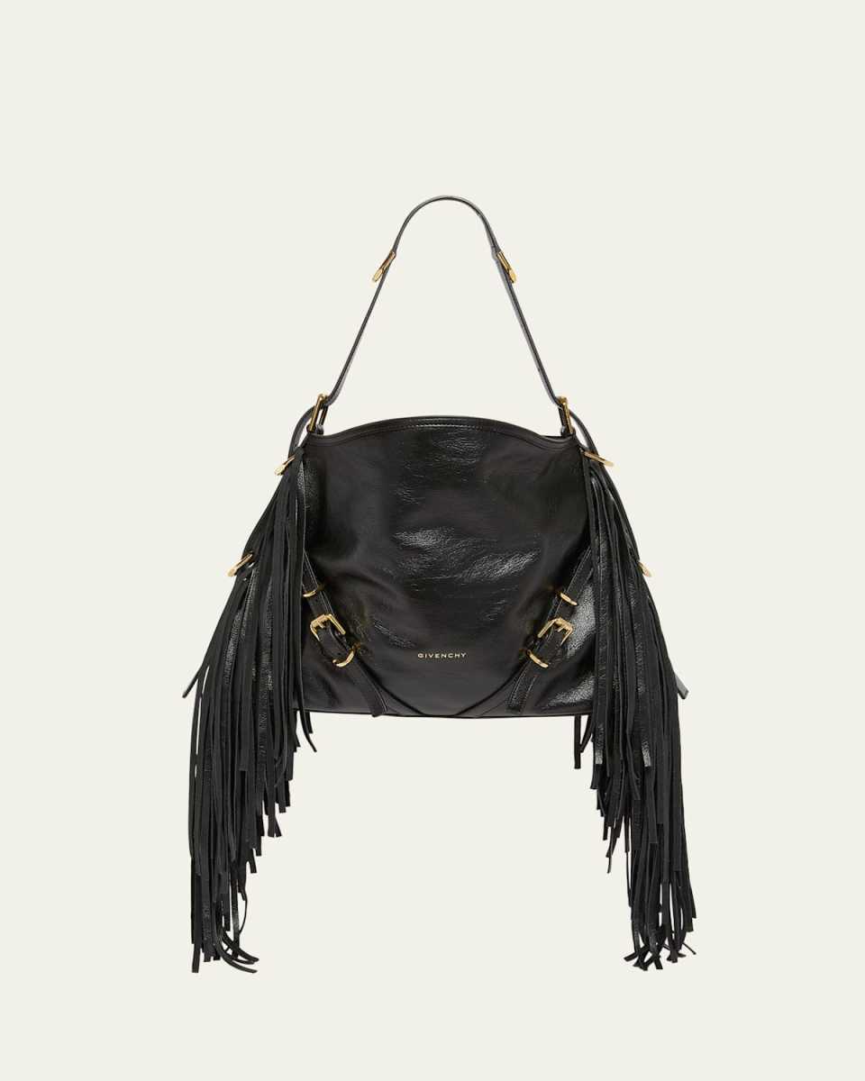 Voyou Medium Shoulder Bag in Fringe Leather